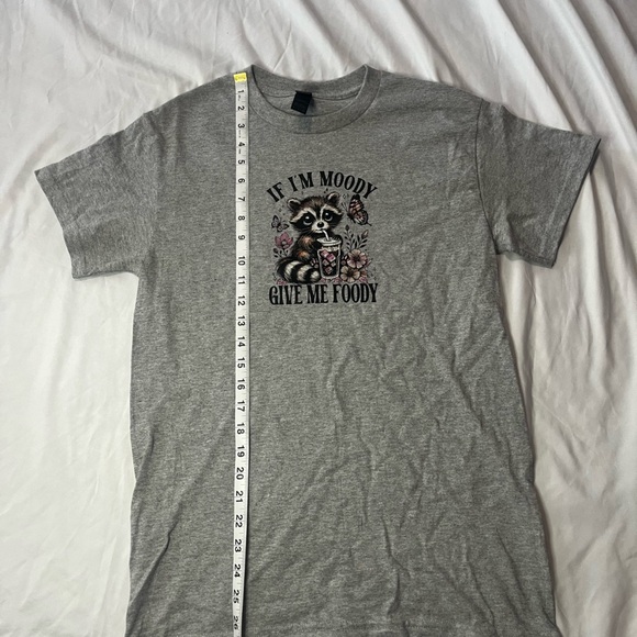 Gildan Gray Raccoon Graphic Tee - Picture 6 of 7